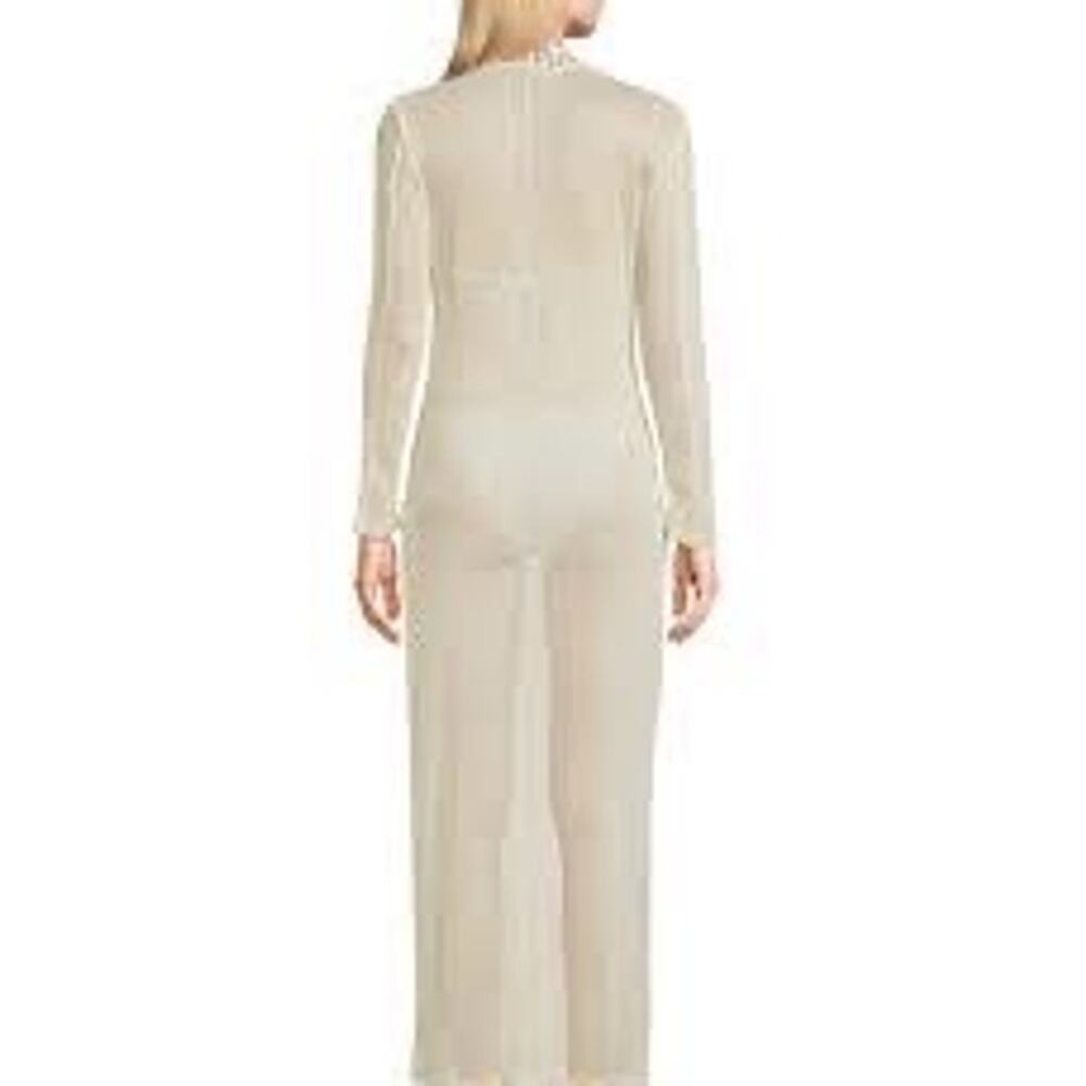 Hutch Niko Shimmer Mesh Maxi Dress Cream XS NWT - Picture 11 of 11